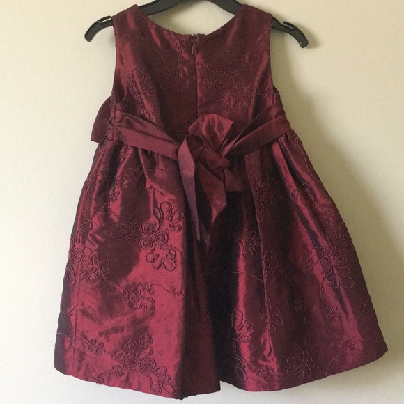 Burgundy taffeta dress - Picture 2 of 3